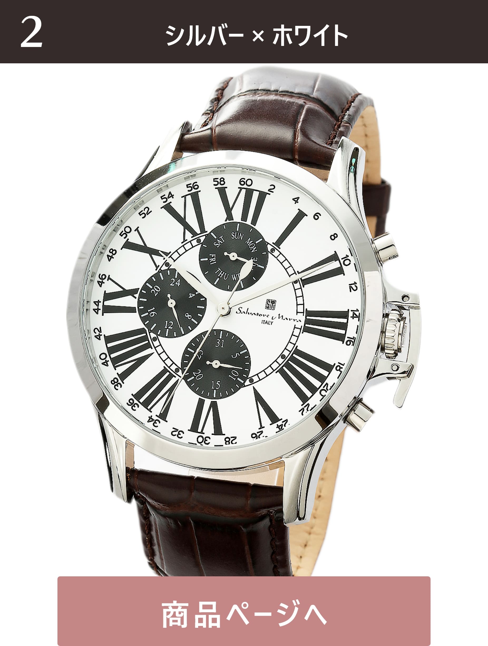 新品 正規品 1円 SALVATORE MARRA サルバトーレマーラ クオーツ メンズ 腕時計 クロノグラフ プレゼント 国内正規品Salvatore Marra | サルバトーレ・マーラ | SM22108