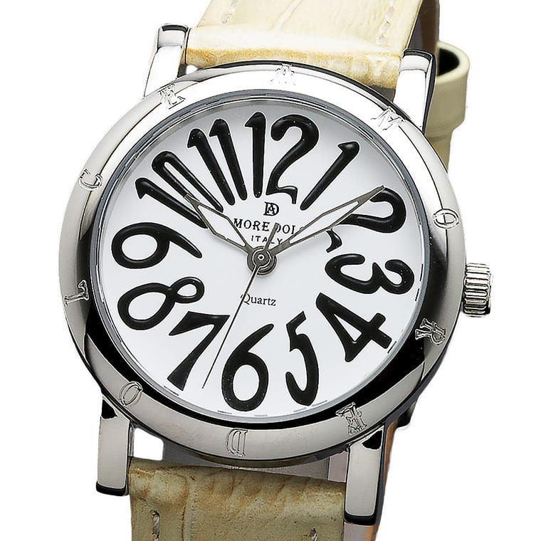 AMORE DOLCE 腕時計 レディース AD18303 SSWH/IV クオーツ 生活防水 レザーベルト 1年保証 専用BOX付